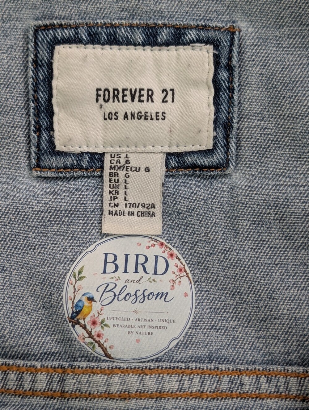 UpCycled | Forever 21 | Women's Large | Bird & Blossom Boutique Style - Picture 3 of 10